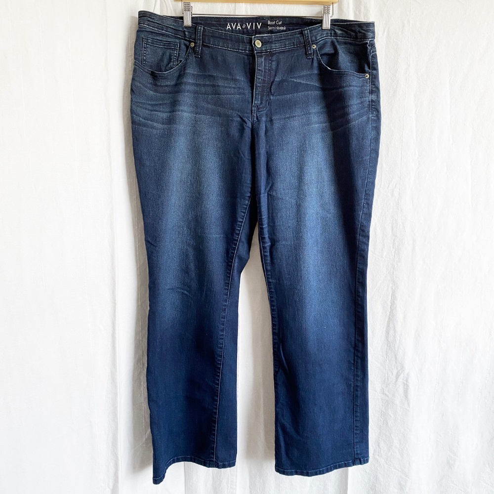 Ava & Viv Bootcut Jean Dark Wash 20W